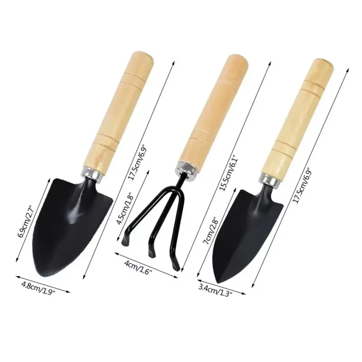 Terracotta Pot - Ensemble de 3 mini-outils de jardin