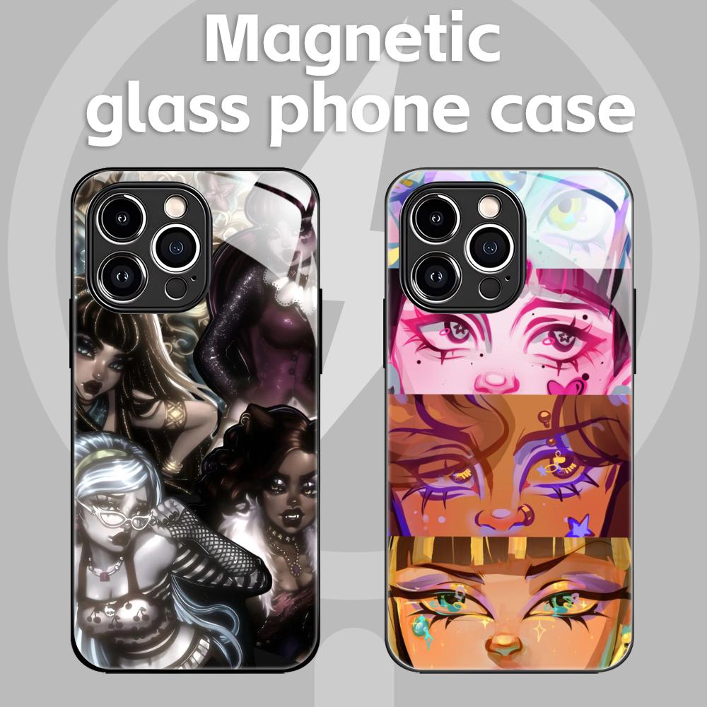 Monstera - Coque de téléphone en verre magnétique